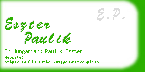 eszter paulik business card